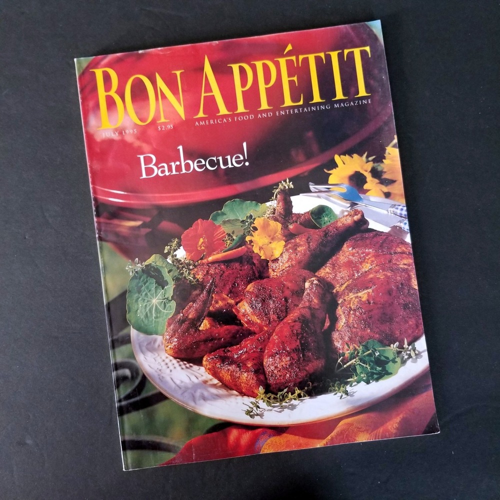 Bon Appetit Magazine July 1995‎ Barbecue Issue Vintage Cooking Food Entertaining